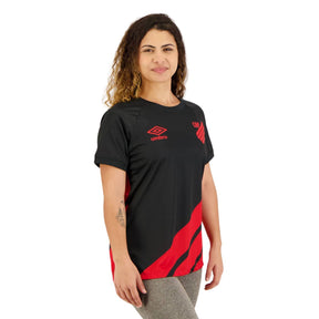 Camisa Feminina Athletico Paranaense III 23/24 - Preta e Vermelha