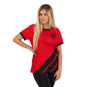 Camisa Feminina Athletico Paranaense I 23/24 - Vermelha e Preta