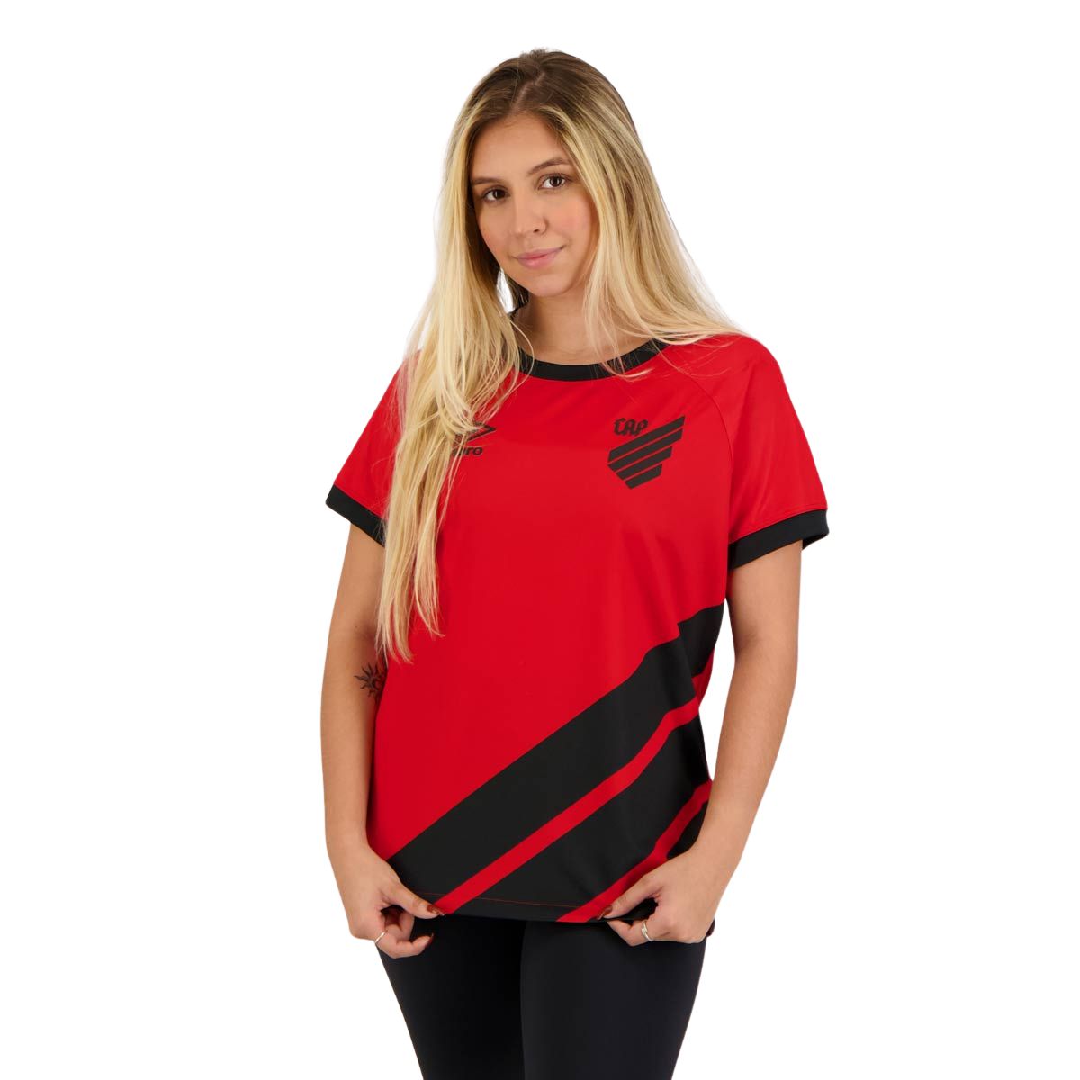 Camisa Feminina Athletico Paranaense I 23/24 - Vermelha e Preta