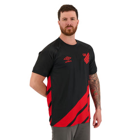 Camisa Athletico Paranaense III 23/24 - Torcedor Umbro Masculina - Preta e Vermelha