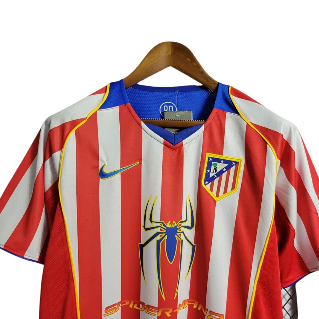 Camisa Retro Atlético de Madrid 2004/05 Nike Masculina - Vermelha e Branca