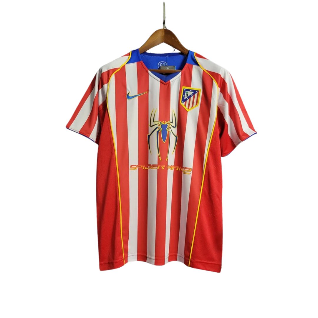 Camisa Retro Atlético de Madrid 2004/05 Nike Masculina - Vermelha e Branca