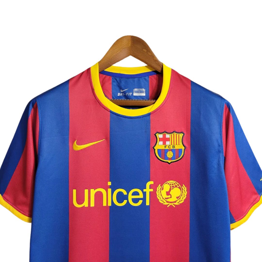 Camisa Barcelona Retrô I 2010/11 Torcedor Nike Masculina - Azul e Grená