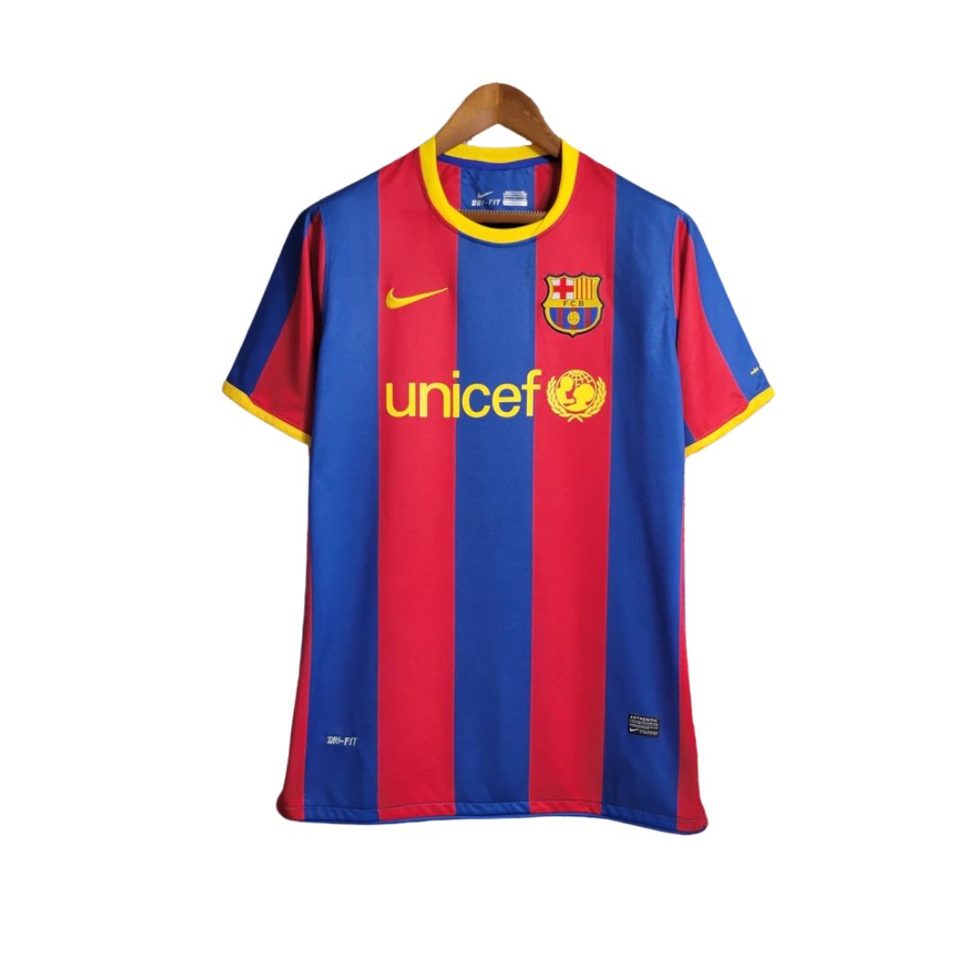 Camisa Barcelona Retrô I 2010/11 Torcedor Nike Masculina - Azul e Grená