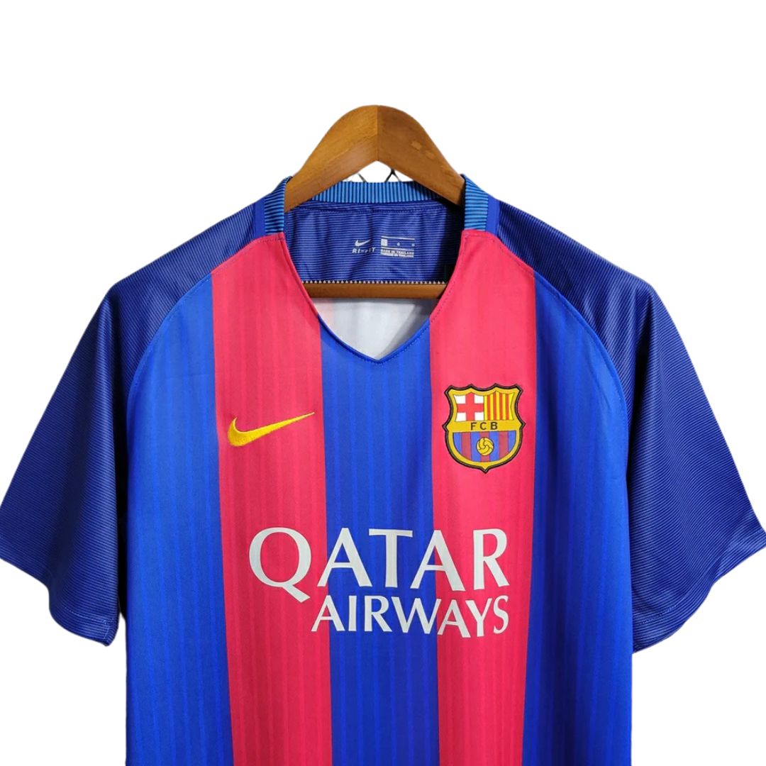 Camisa Retro Barcelona 2016/2017 Nike Masculina - Azul e Grená