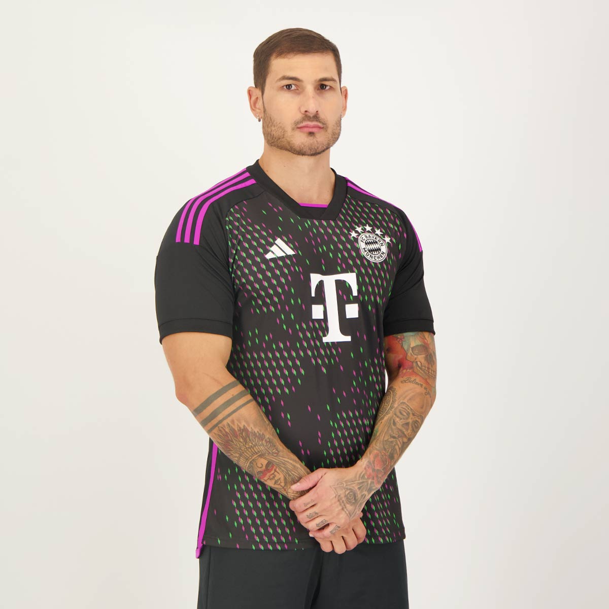 Camisa Bayern de Munique II 23/24 Torcedor Adidas Masculina - Preta e Roxa