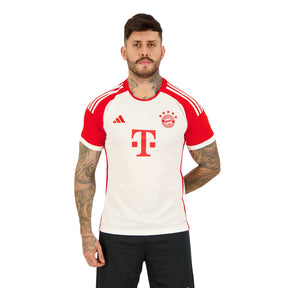 Camisa Bayern de Munique I 23/24 - Torcedor Adidas Masculina - Branca Vermelha