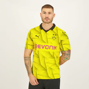 Camisa Borussia Dortmund III 23/24 Torcedor Puma Masculina - Amarela e Preta