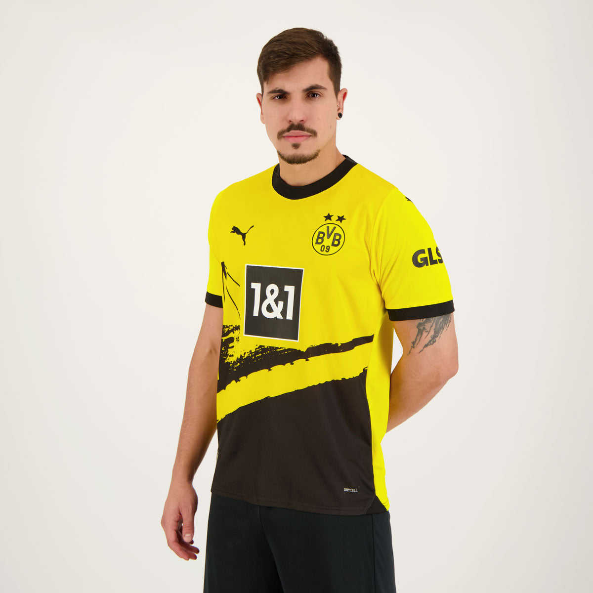 Camisa Borussia Dortmund I 23/24 Torcedor Puma Masculina - Amarela e Preta