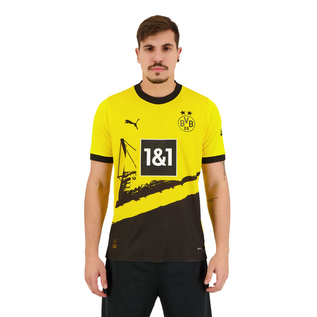 Camisa Borussia Dortmund I 23/24 Torcedor Puma Masculina - Amarela e Preta