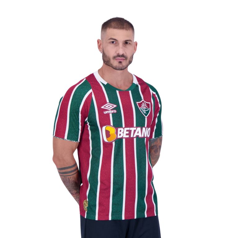 Camisa Fluminense I 2024/25 Torcedor Umbro Masculina - Tricolor