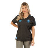 Camisa Feminina Grêmio III 23/24 - Preta e Azul