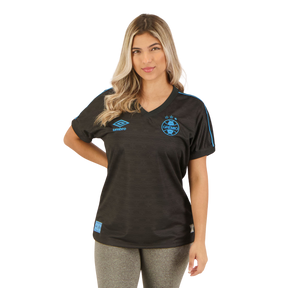 Camisa Feminina Grêmio III 23/24 - Preta e Azul