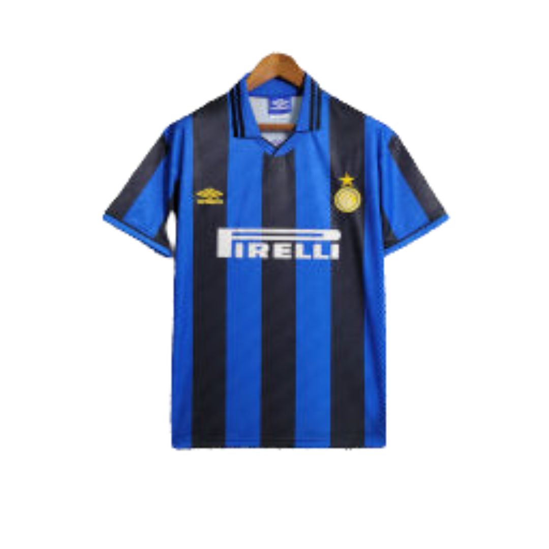 Camisa Retro Inter de Milão 1995/96 Umbro Masculina - Preta e Azul