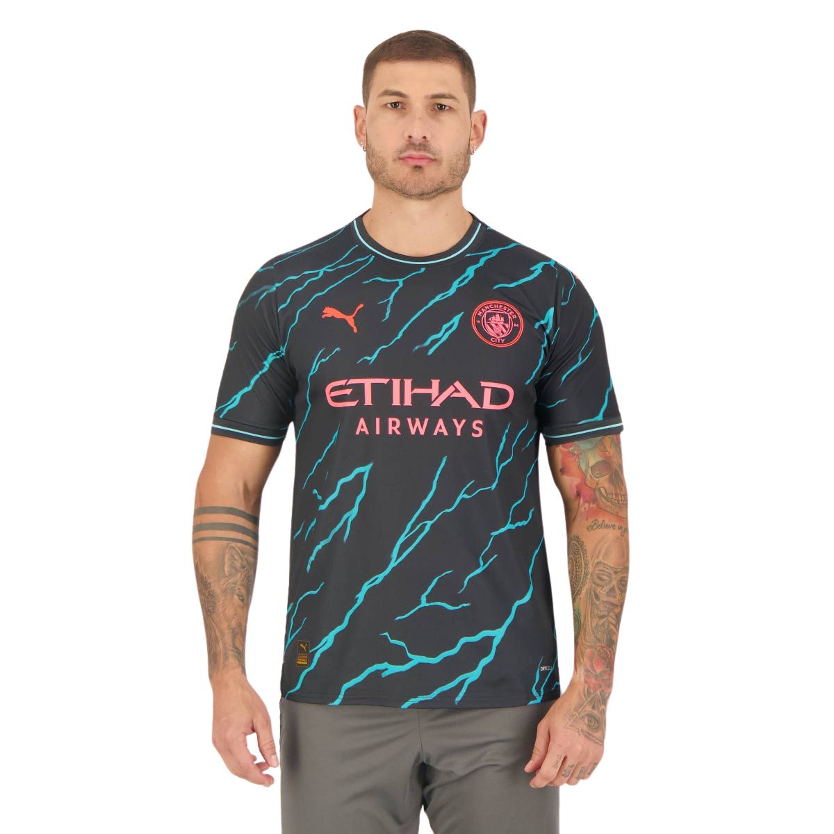 Camisa Manchester City III 23/24 Torcedor Puma Masculina - Azul Marinho