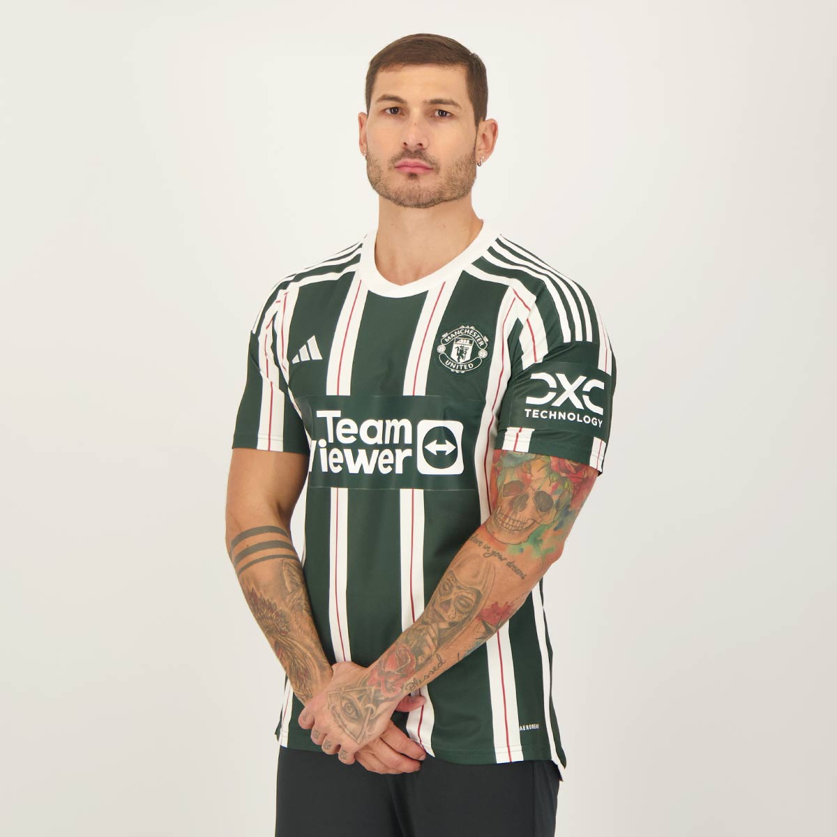 Camisa Manchester United II 23/24 Torcedor Adidas Masculina - Verde Escuro