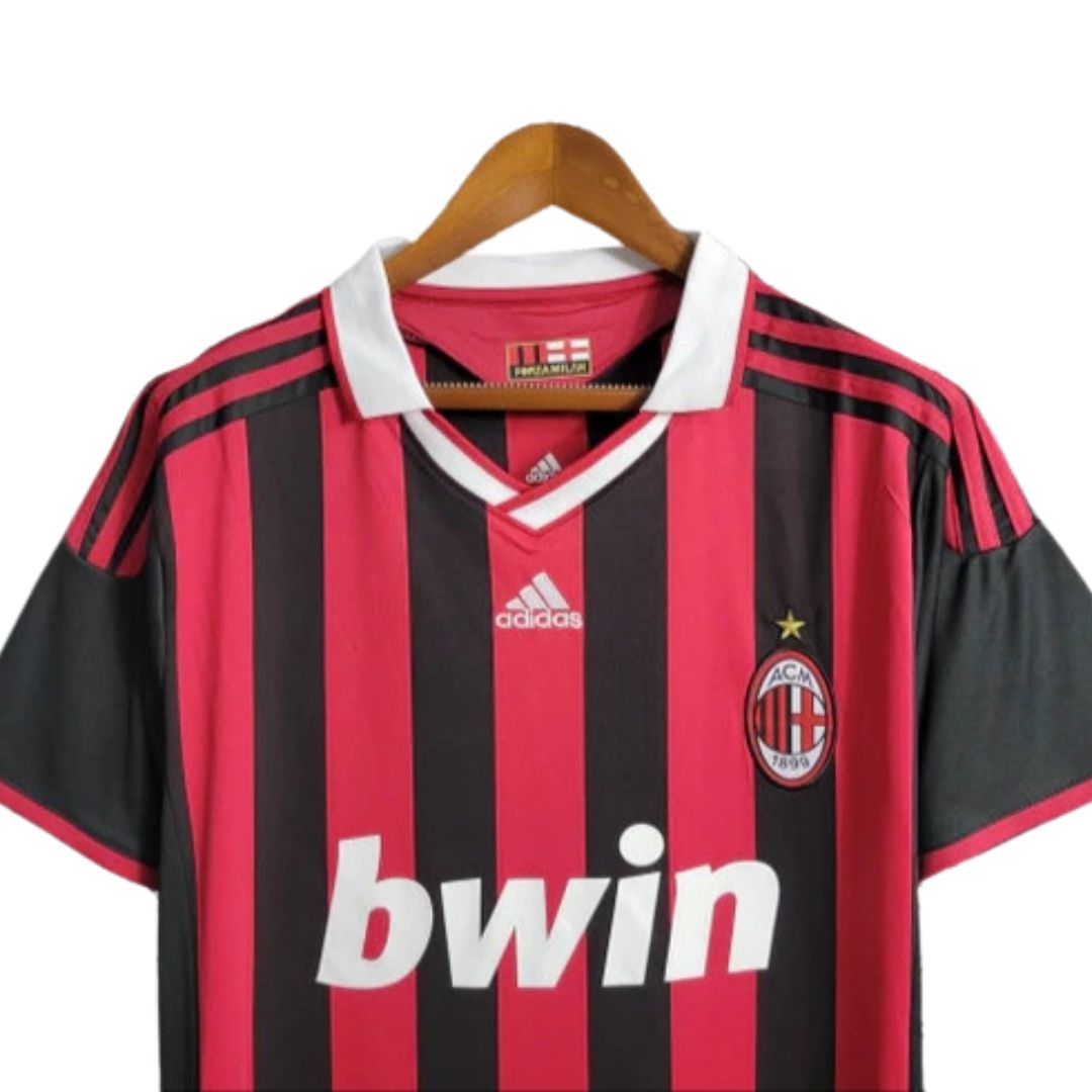 Camisa Retrô Milan 2009/10 Adidas Masculina - Vermelha e Preta