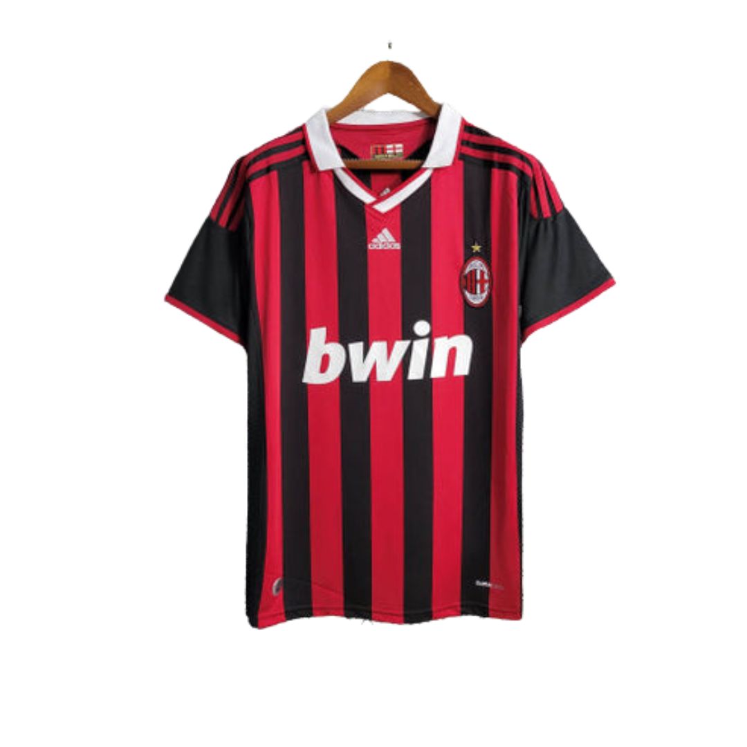 Camisa Retrô Milan 2009/10 Adidas Masculina - Vermelha e Preta