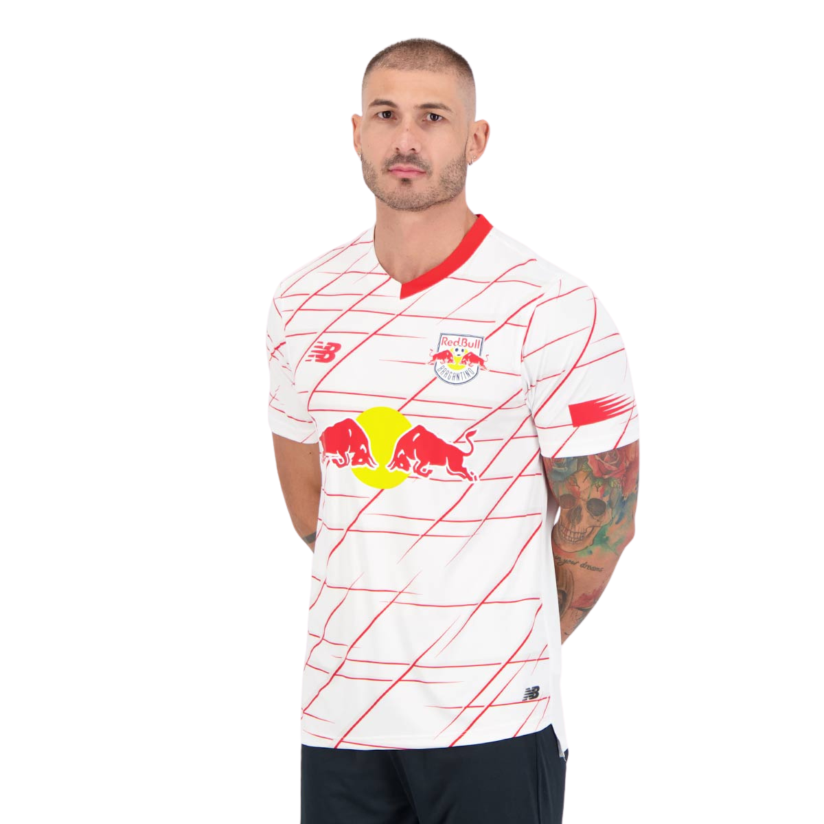 Camisa Red Bull Bragantino I 23/24 Torcedor New Balance Masculina - Branca