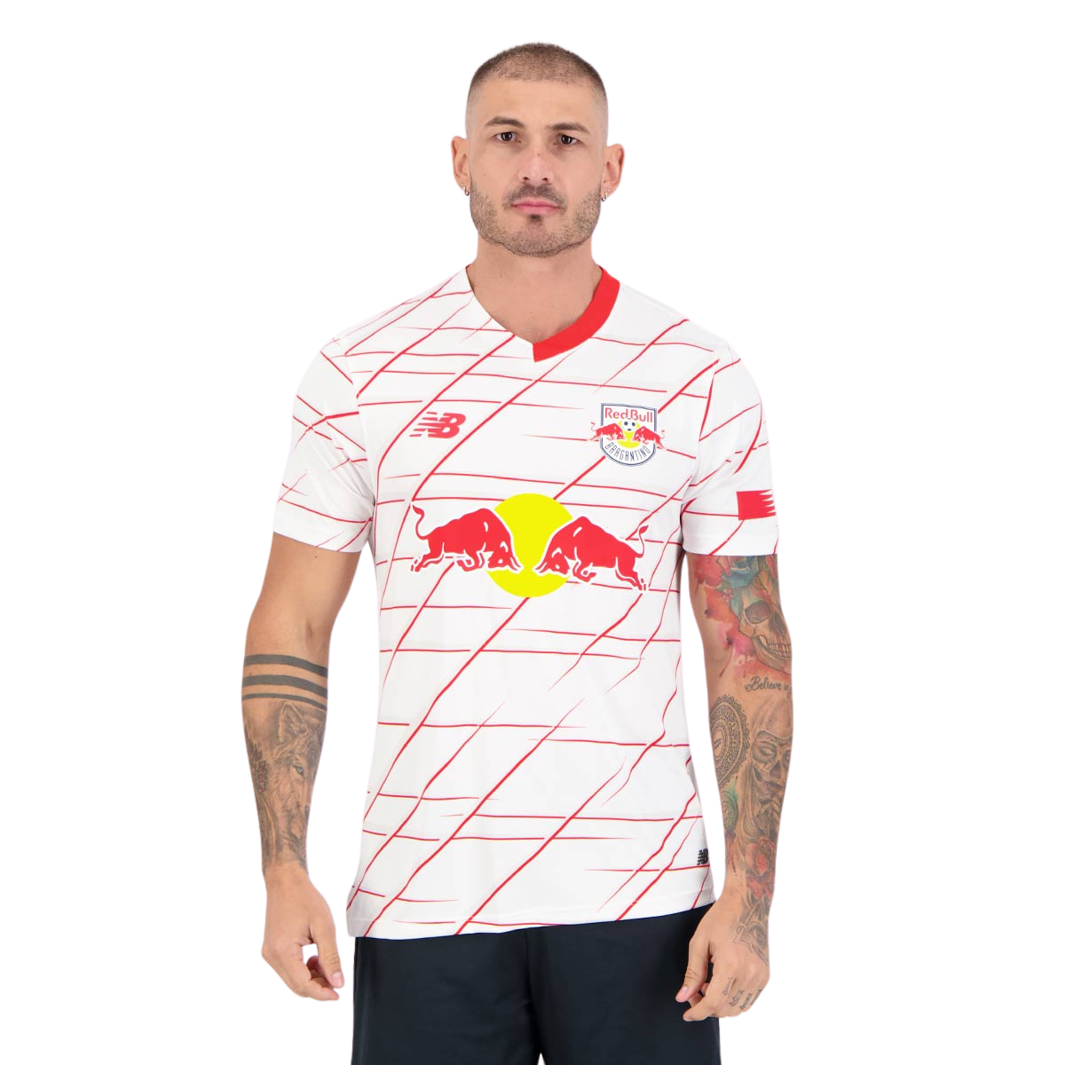 Camisa Red Bull Bragantino I 23/24 Torcedor New Balance Masculina - Branca