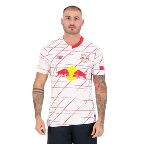 Camisa Red Bull Bragantino I 23/24 Torcedor New Balance Masculina - Branca