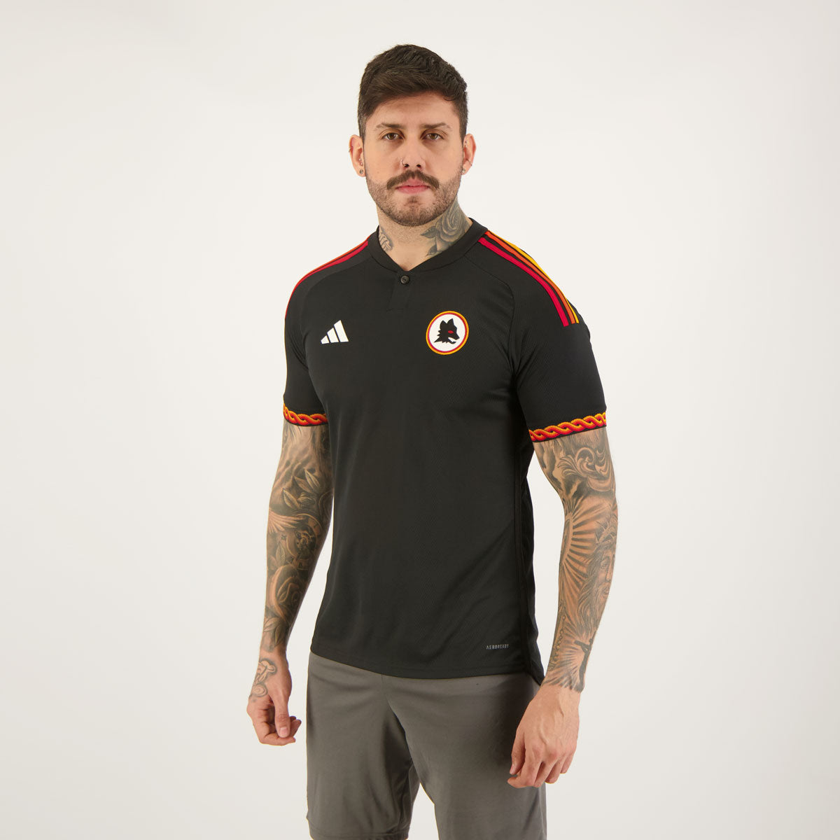 Camisa Roma III 23/24 Torcedor Adidas Masculina - Preta