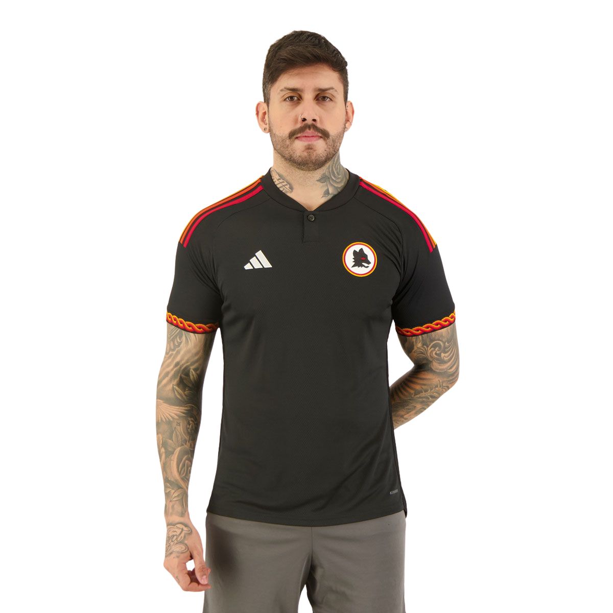 Camisa Roma III 23/24 Torcedor Adidas Masculina - Preta