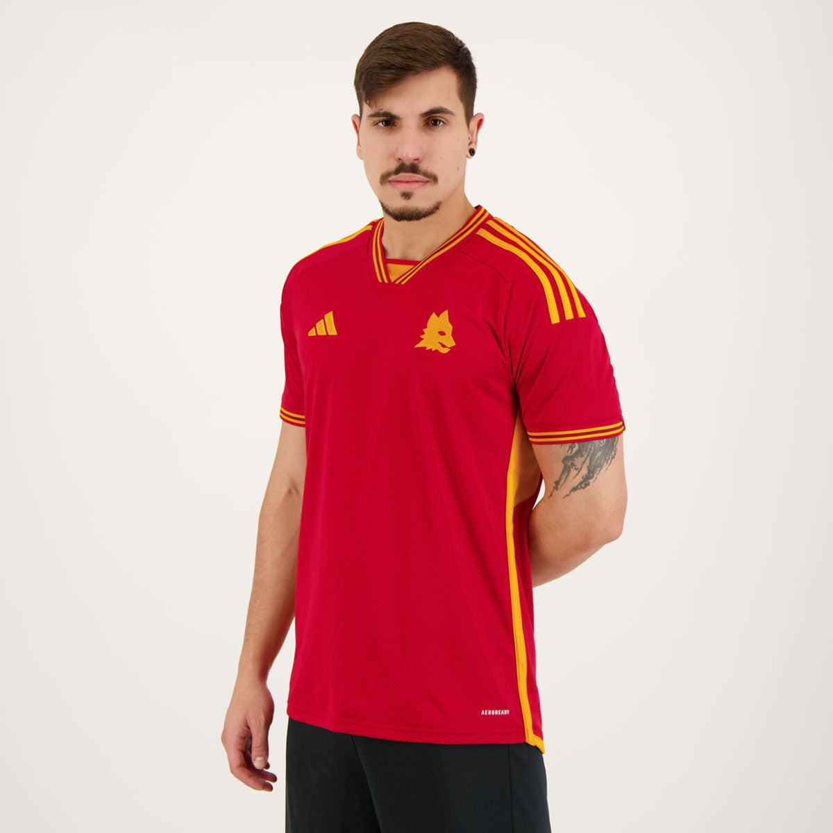 Camisa Roma I 23/24 Torcedor Adidas Masculina - Vermelha