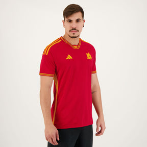 Camisa Roma I 23/24 Torcedor Adidas Masculina - Vermelha