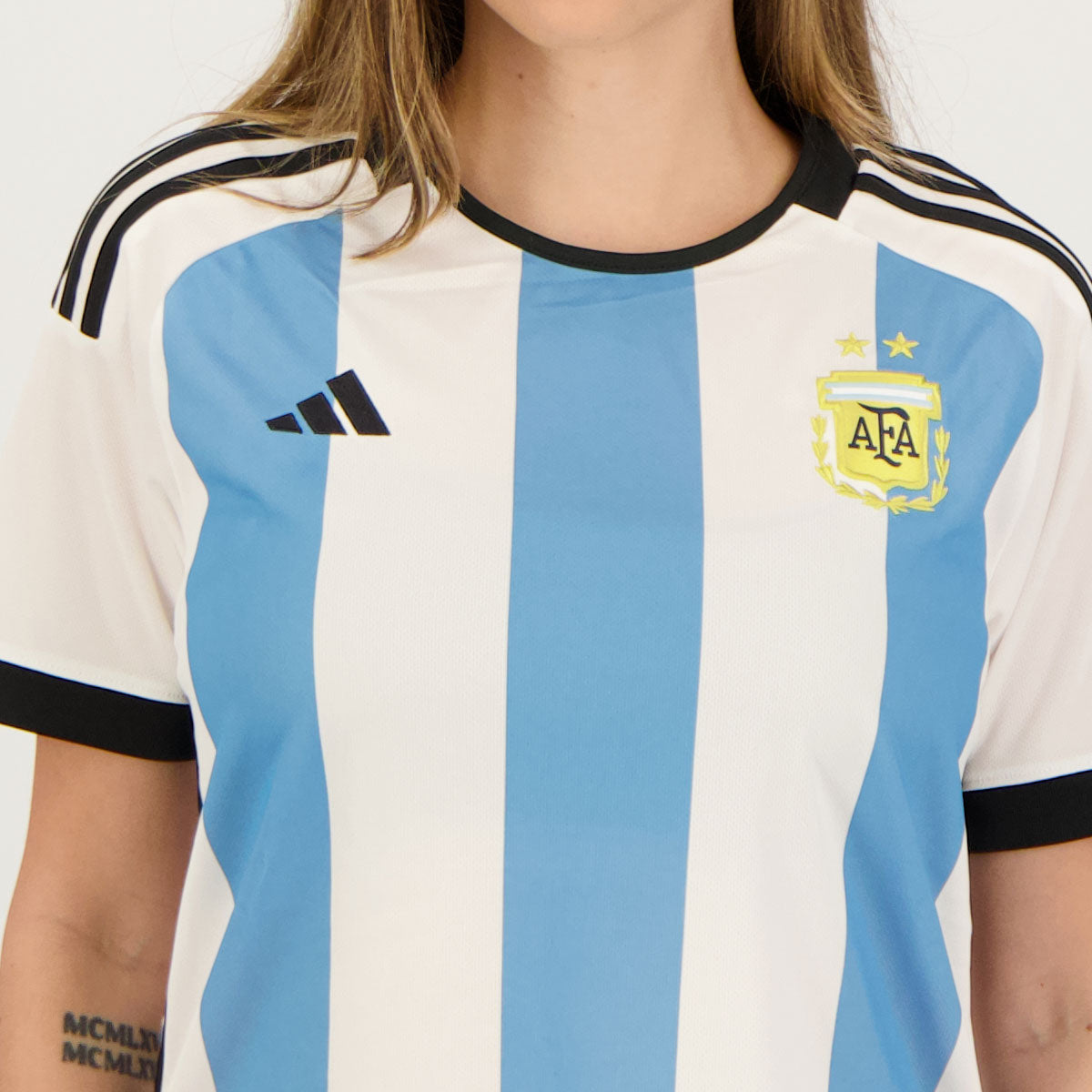 Camisa Feminina Argentina I 22/23 - Branca e Azul