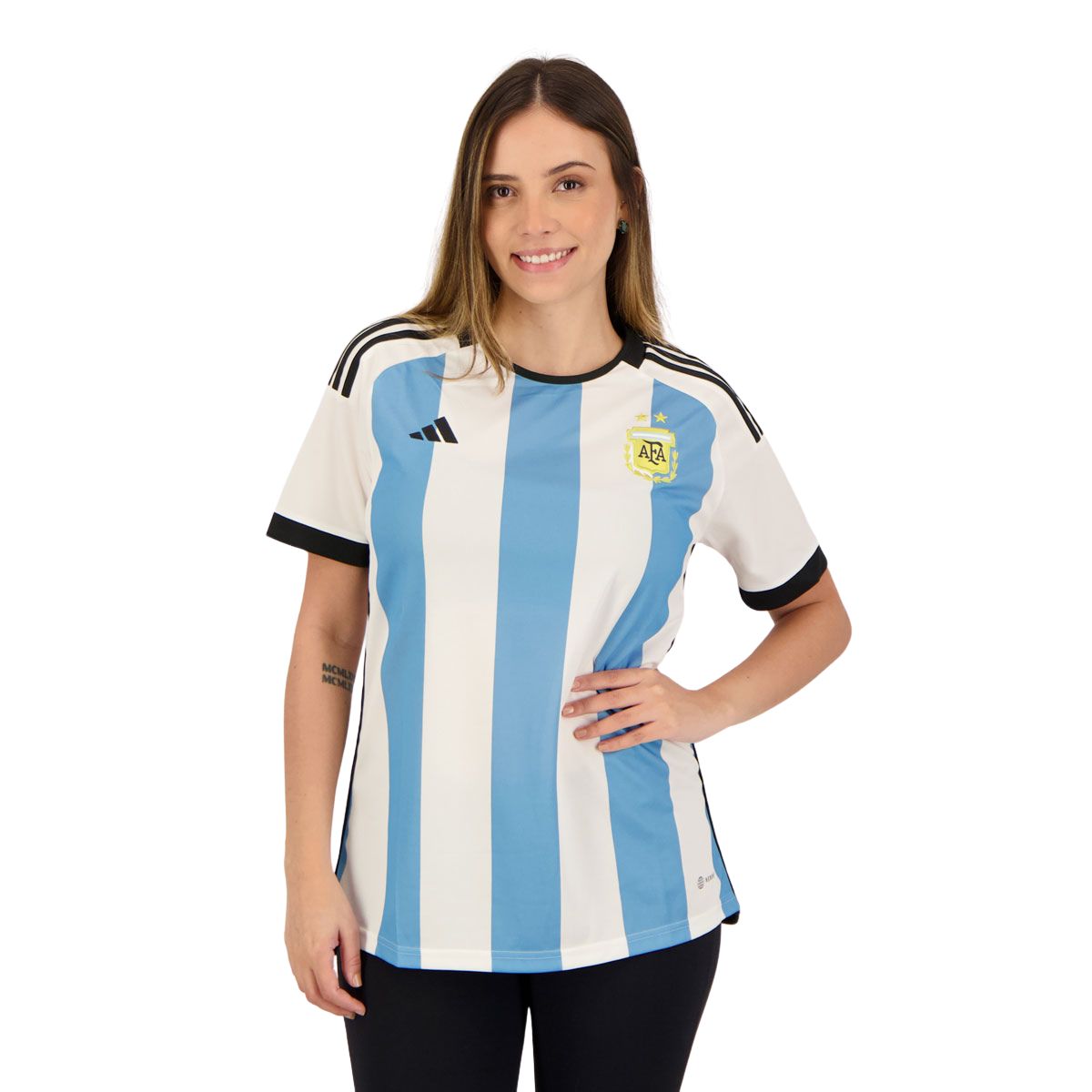 Camisa Feminina Argentina I 22/23 - Branca e Azul