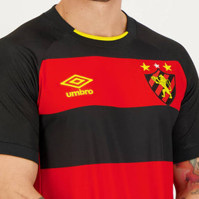 Camisa Sport Recife I 23/24 - Torcedor Umbro Masculina - Preta e Vermelha