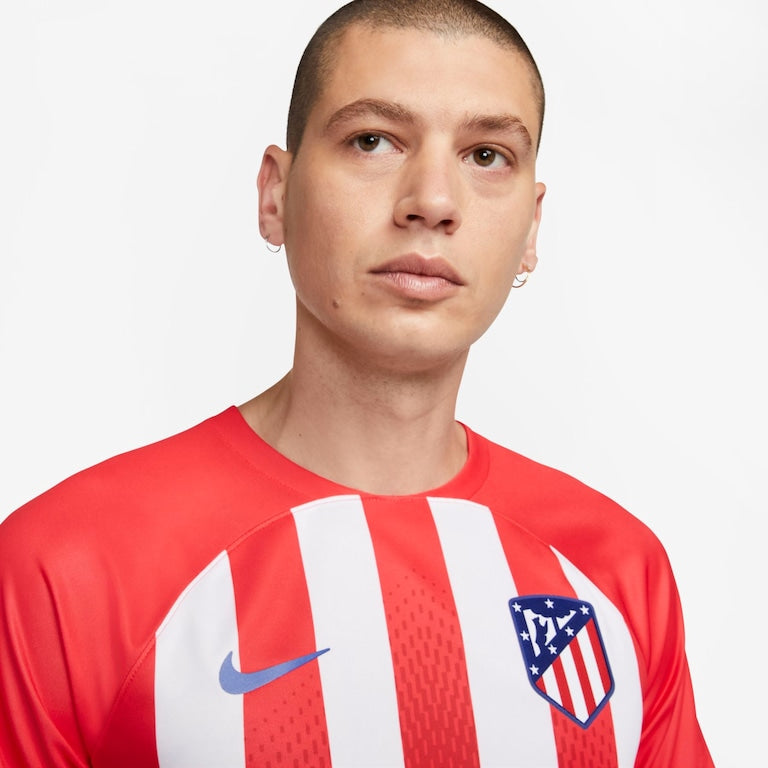 Camisa Atlético de Madrid I 23/24 Torcedor Nike Masculina - Vermelha e Branca