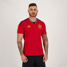 Camisa Espanha I 22/23 Torcedor Adidas Masculina - Vermelha