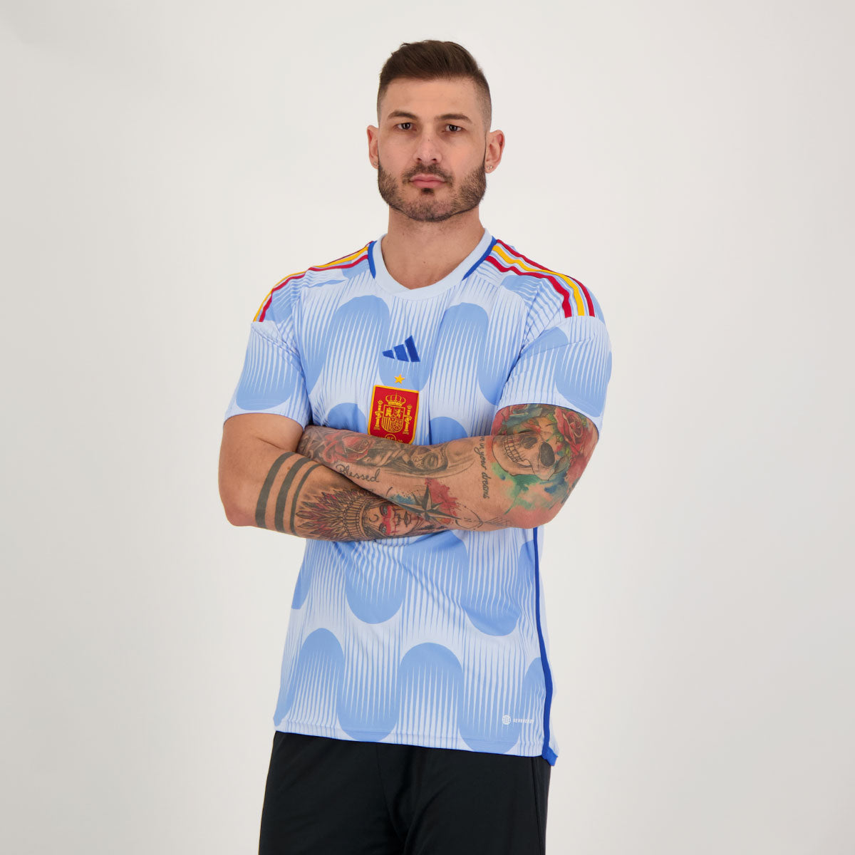 Camisa Espanha II 22/23 Torcedor Adidas Masculina - Azul