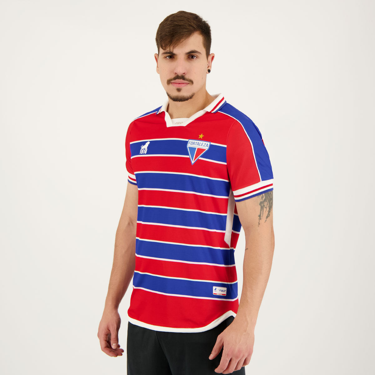 Camisa Fortaleza I 23/24 - Torcedor Masculina - Azul e Vermelha