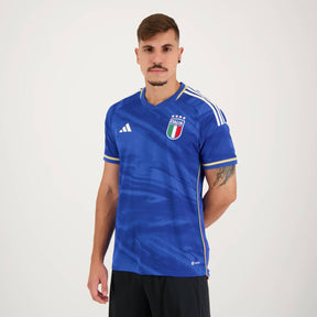 Camisa Itália I 23/24 Torcedor Adidas Masculina - Azul