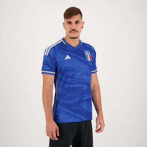 Camisa Itália I 23/24 Torcedor Adidas Masculina - Azul