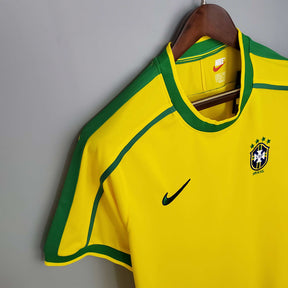 Camisa Retro Brasil 1998 Nike Masculina - Amarela