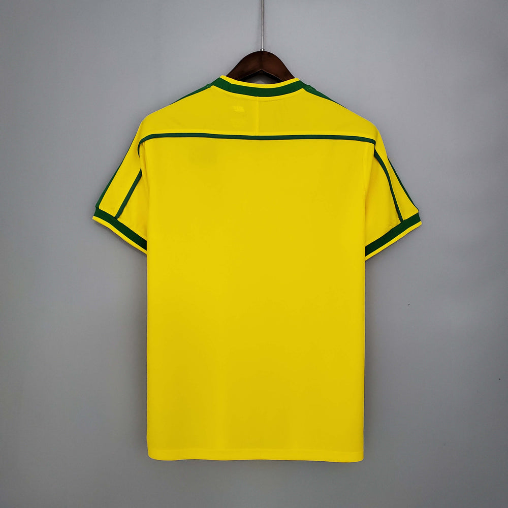 Camisa Retro Brasil 1998 Nike Masculina - Amarela