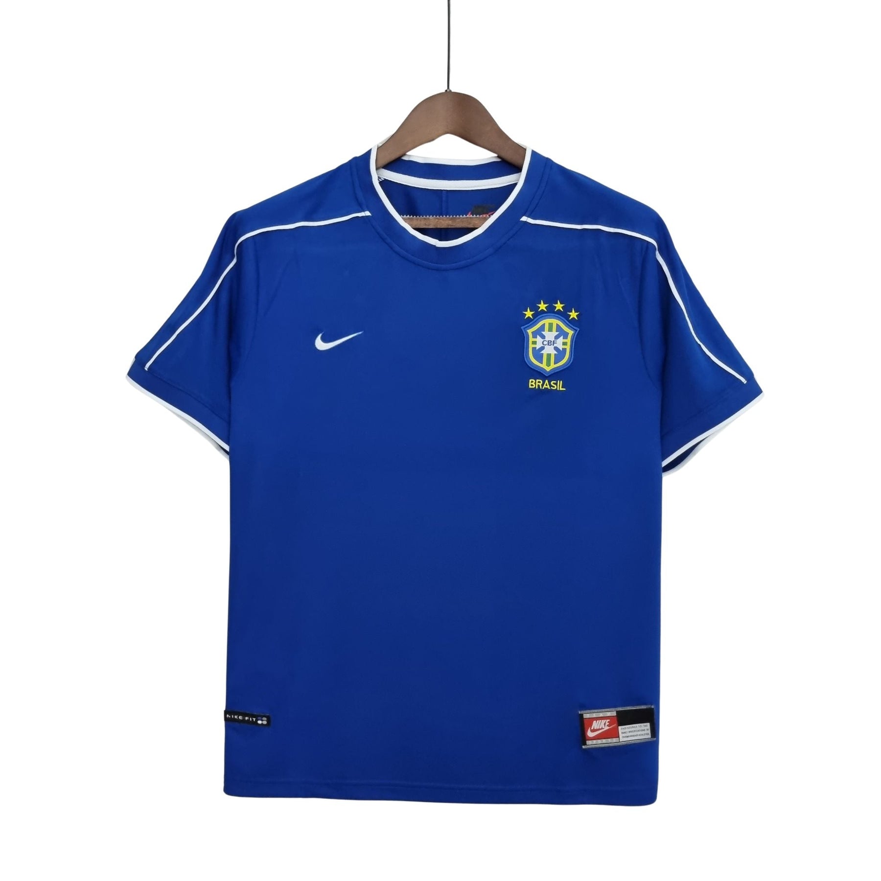 Camisa Retro Brasil 1998 Nike Masculina - Azul