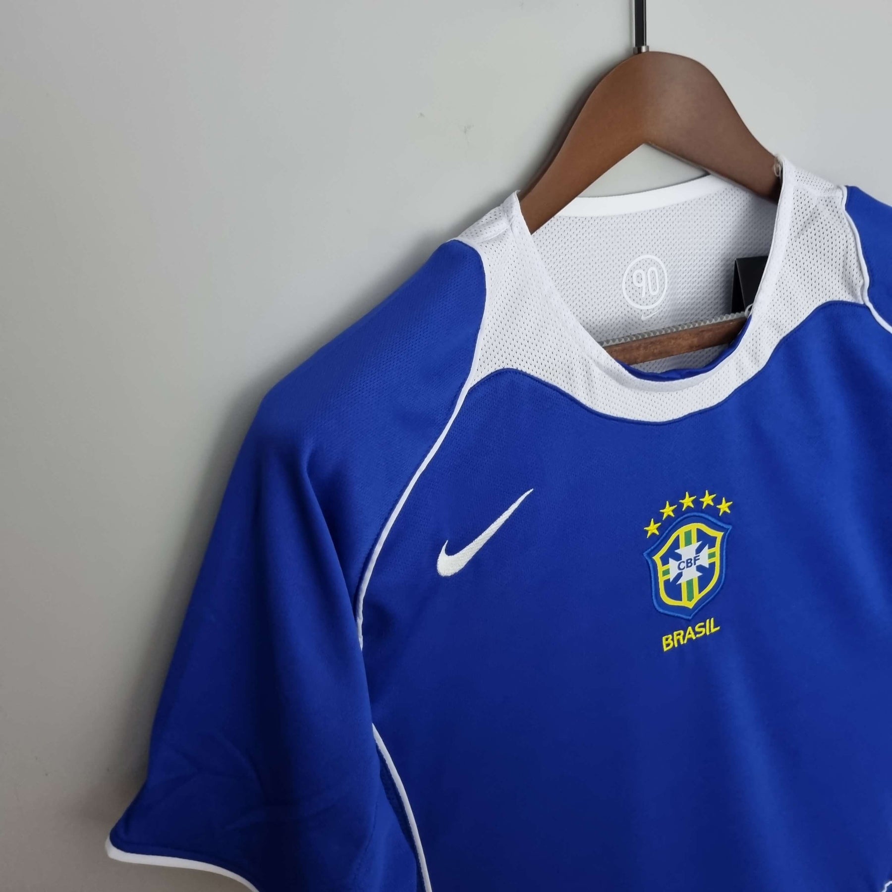 Camisa Retro Brasil 2004/05 Nike Masculina - Azul