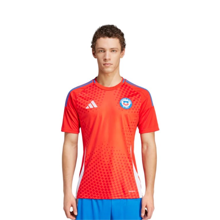 Camisa Chile I 2024/25 Torcedor Adidas Masculina - Vermelha