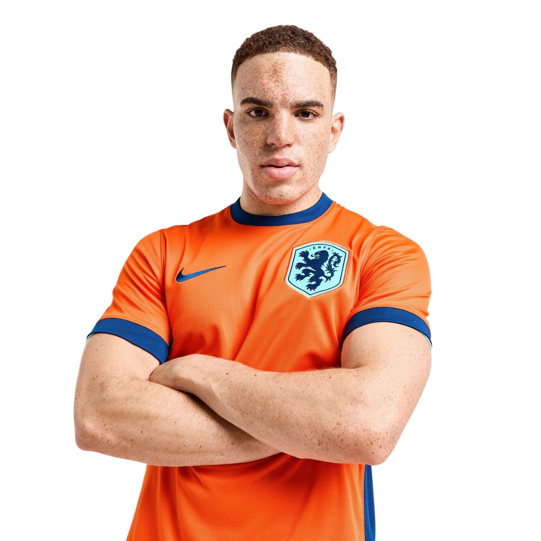 Camisa Holanda I 2024/25 Torcedor Nike Masculina - Laranja