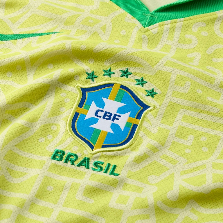 Camisa Feminina Brasil I 2024/25 Nike - Amarela