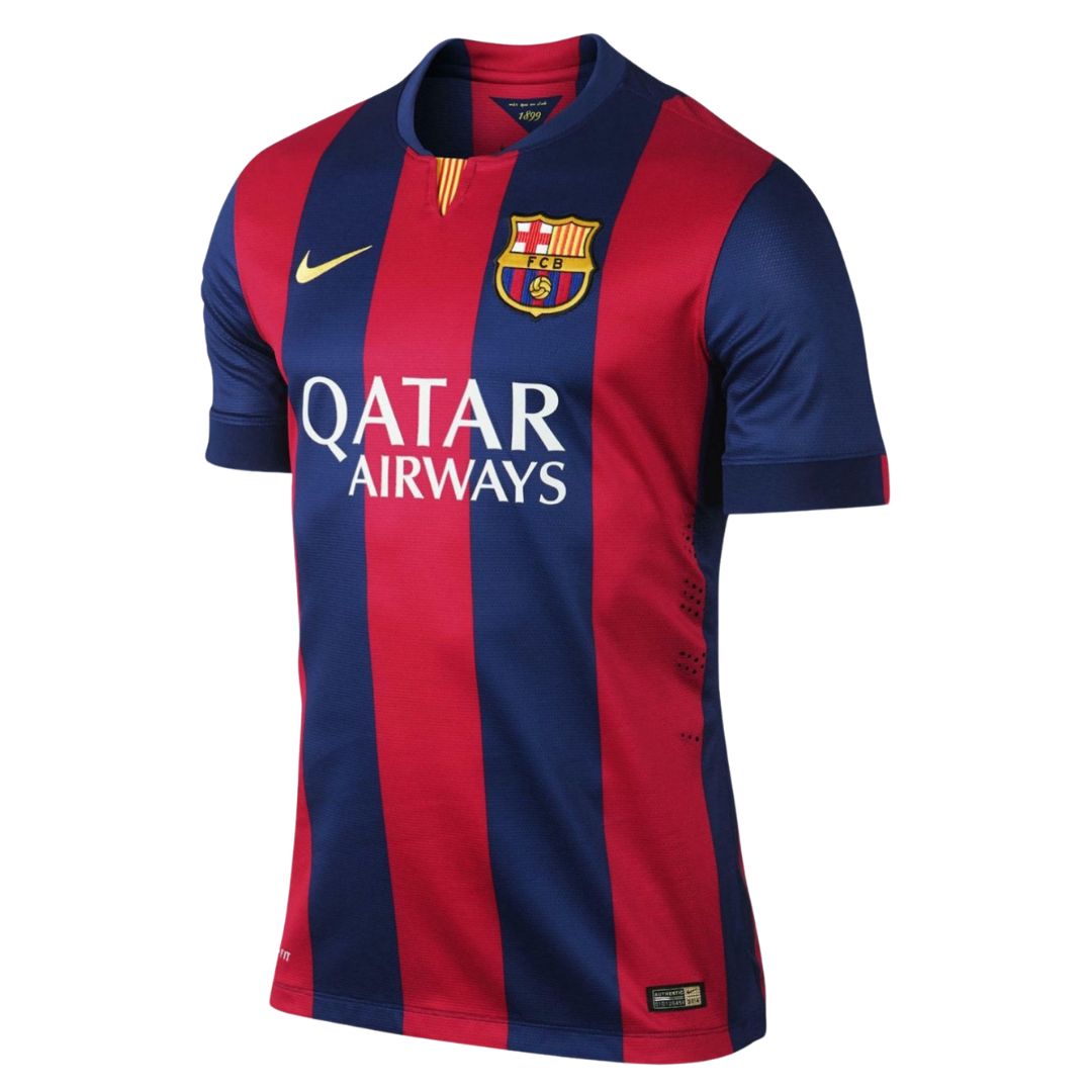 Camisa Retro Barcelona 2014/2015 Nike Masculina - Azul e Grená