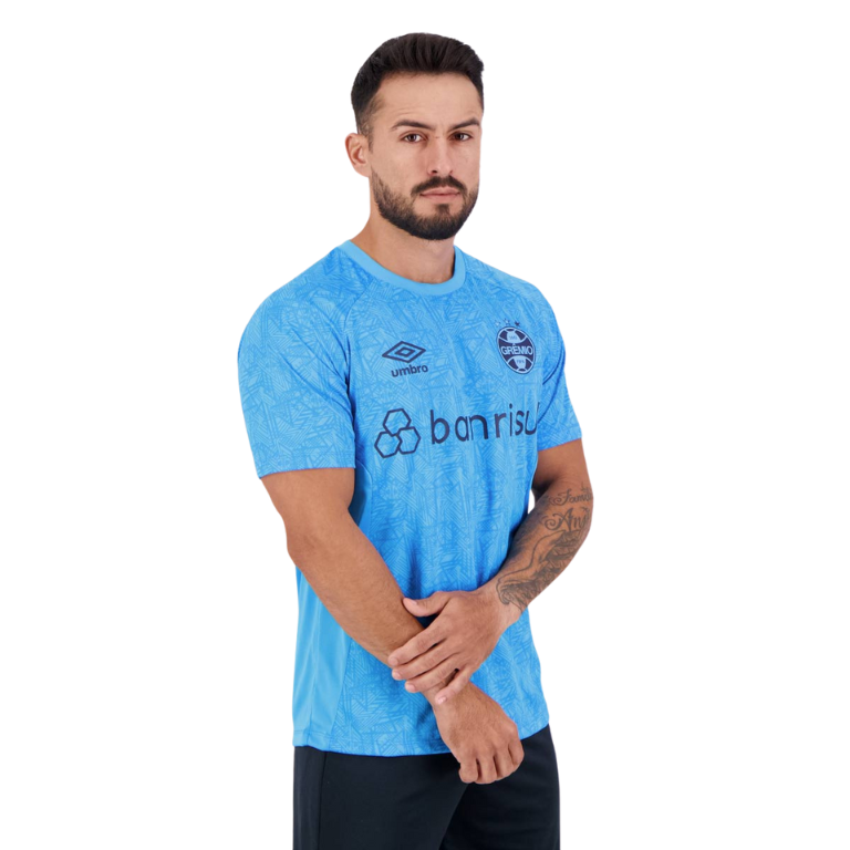 Camisa Grêmio Treino 2024/25 Torcedor Umbro Masculina - Azul Celeste