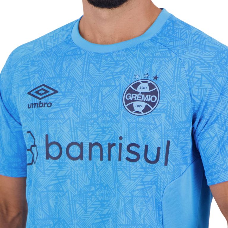 Camisa Grêmio Treino 2024/25 Torcedor Umbro Masculina - Azul Celeste