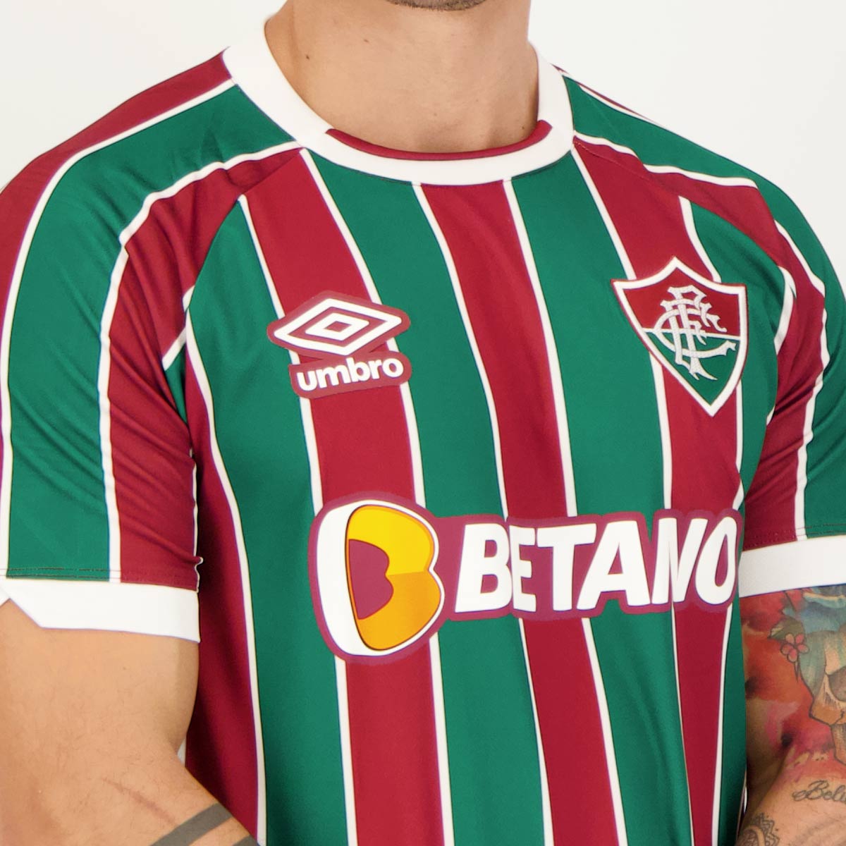 Camisa Fluminense I 23/24 - Torcedor Umbro Masculina - Tricolor